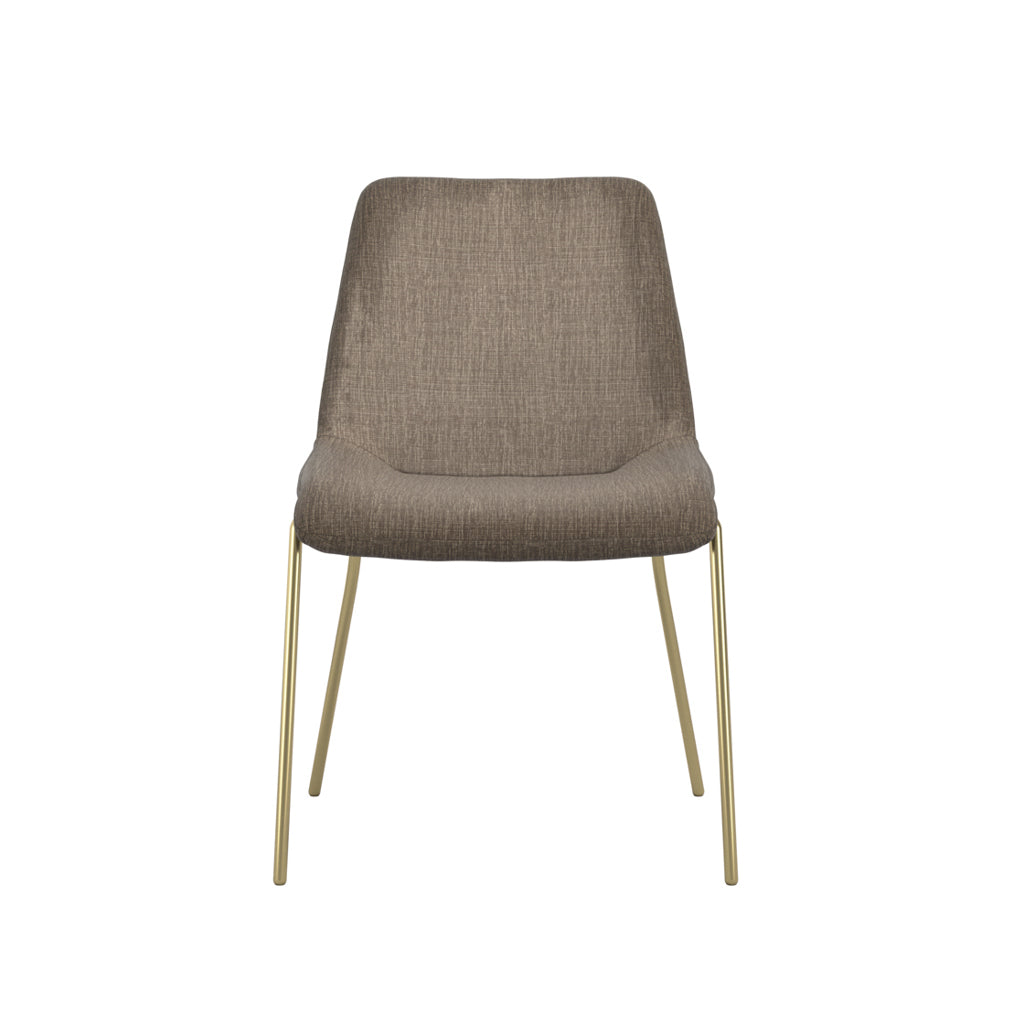 Harry Christian Home Pair Of Taupe and Gold Dining Chairs 