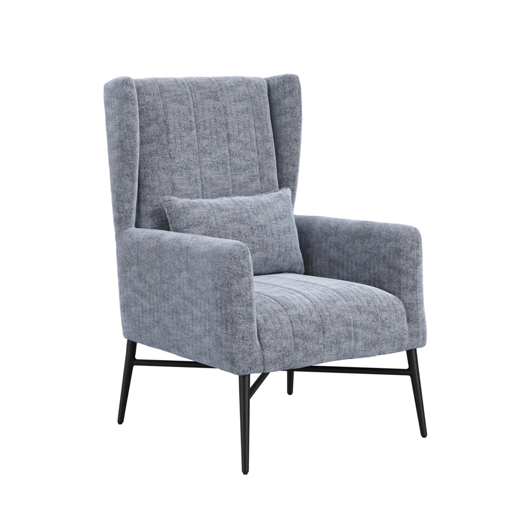 Harry Christian Home Enya Armchair In Navy Herringbone