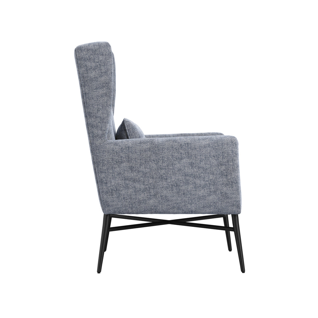 Harry Christian Home Enya Armchair In Navy Herringbone