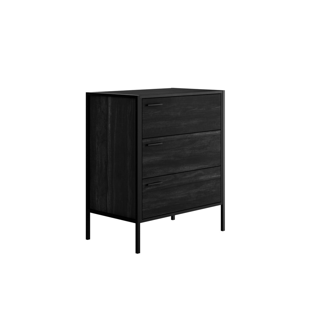 Harry Christian Home Onyx Black Wood Effect Chest Of Drawers