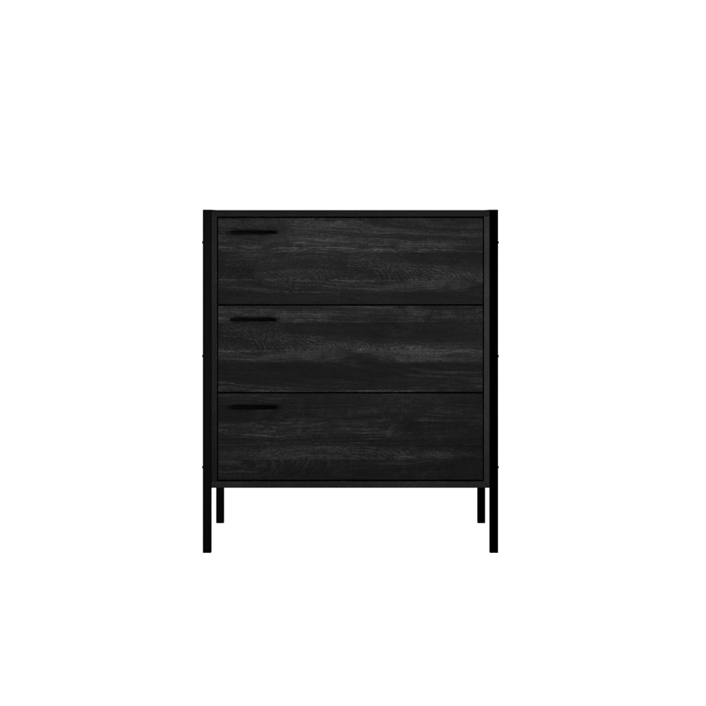 Harry Christian Home Onyx Black Wood Effect Chest Of Drawers
