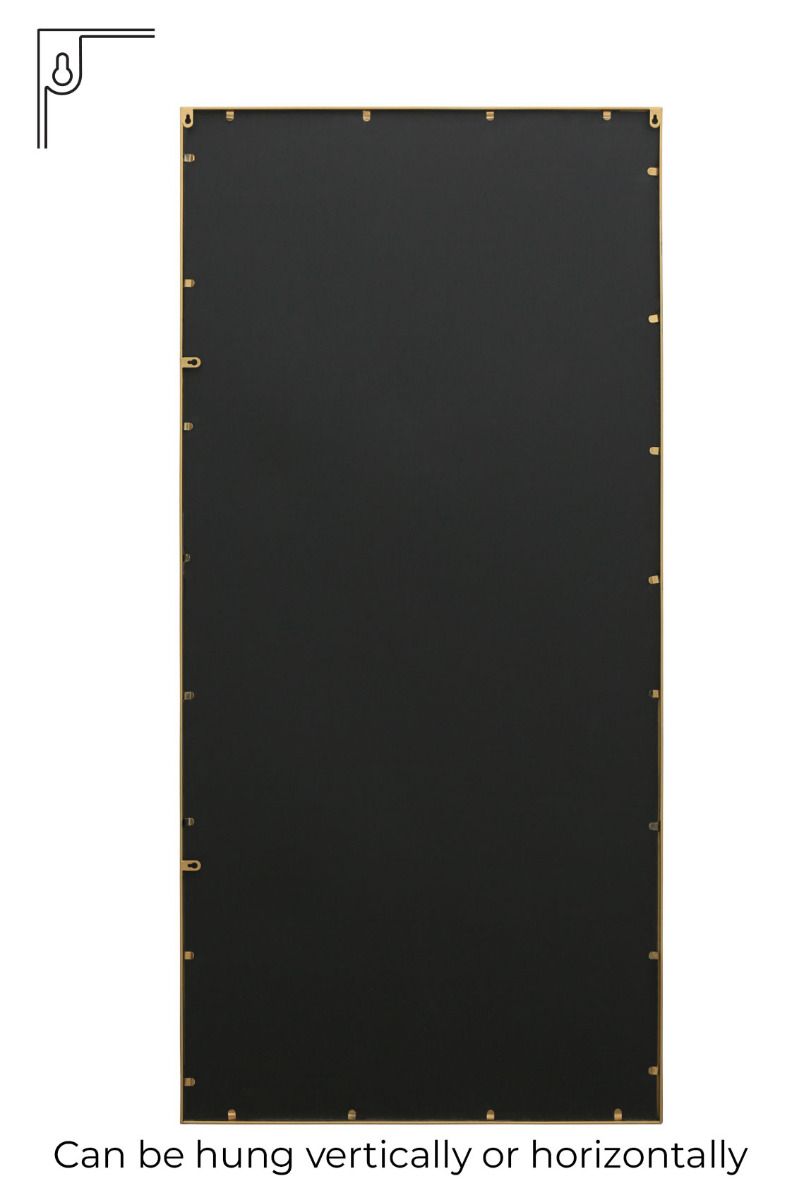 Gold Contemporary Wall and Leaner Mirror
