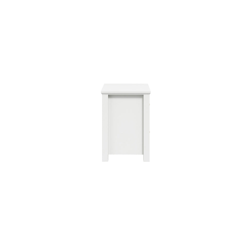 Harry Christian Home White And Gold Handle Elegance Bedside Cabinet