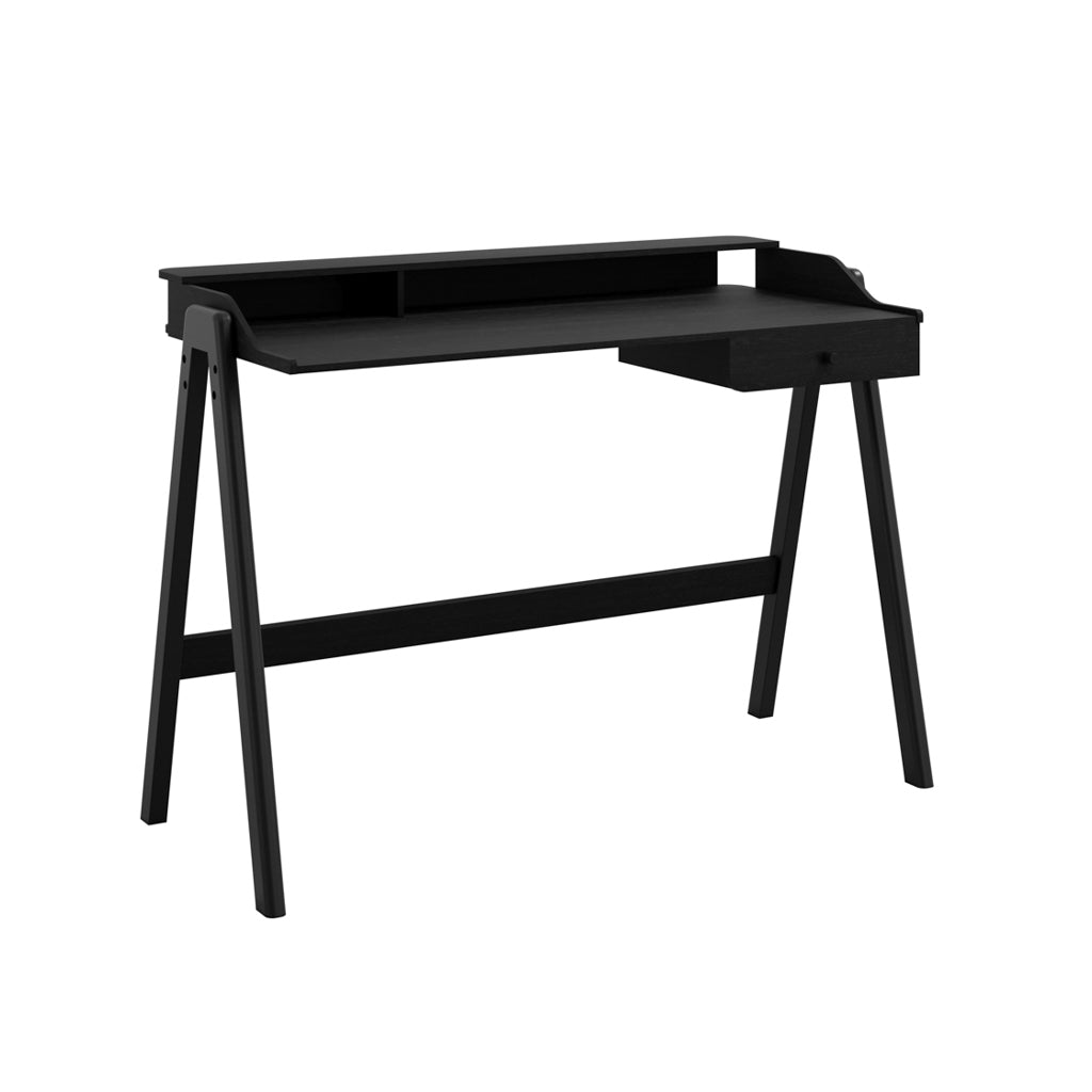 Harry Christian Home Black Wood Grain Effect Office Desk
