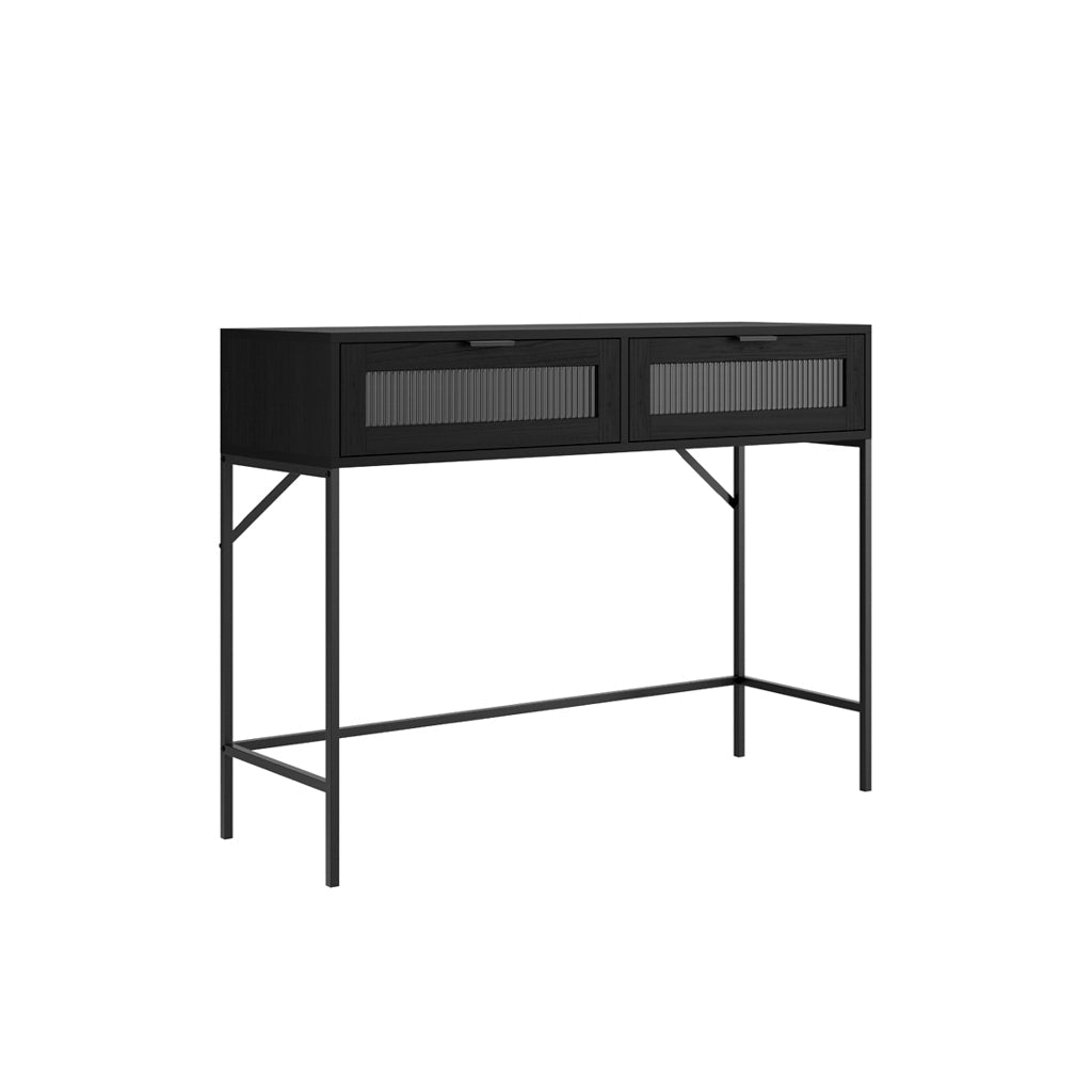 Harry Christian Home Black Industrial Style Console Table