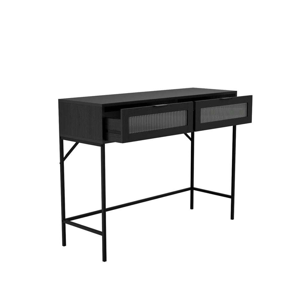 Harry Christian Home Black Industrial Style Console Table