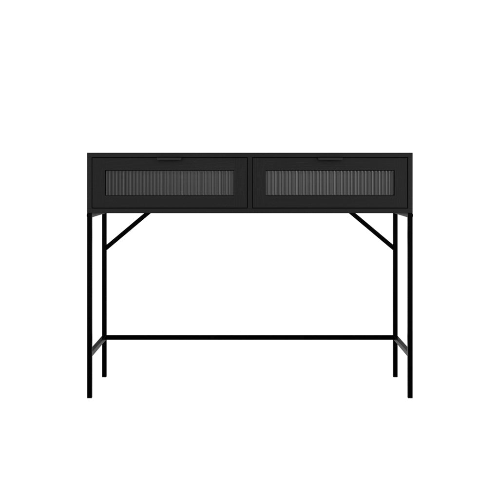 Harry Christian Home Black Industrial Style Console Table