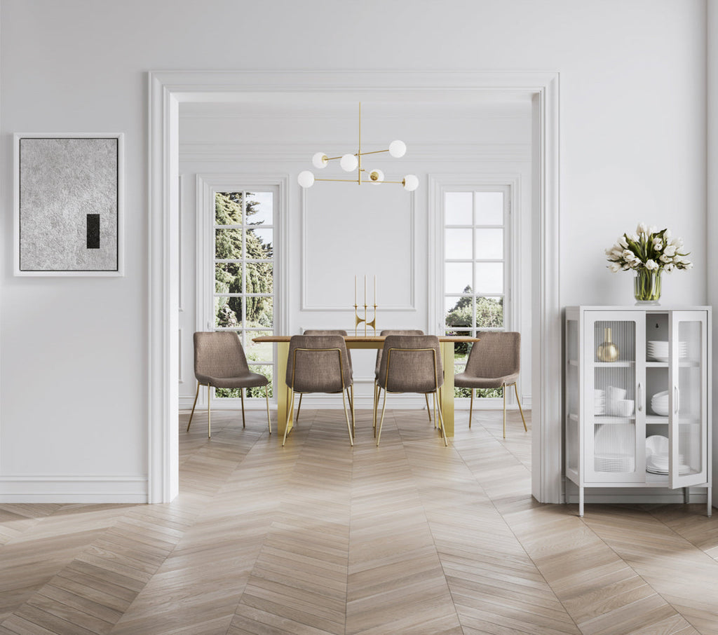 Harry Christian Home White Sleek Industrial Cabinet