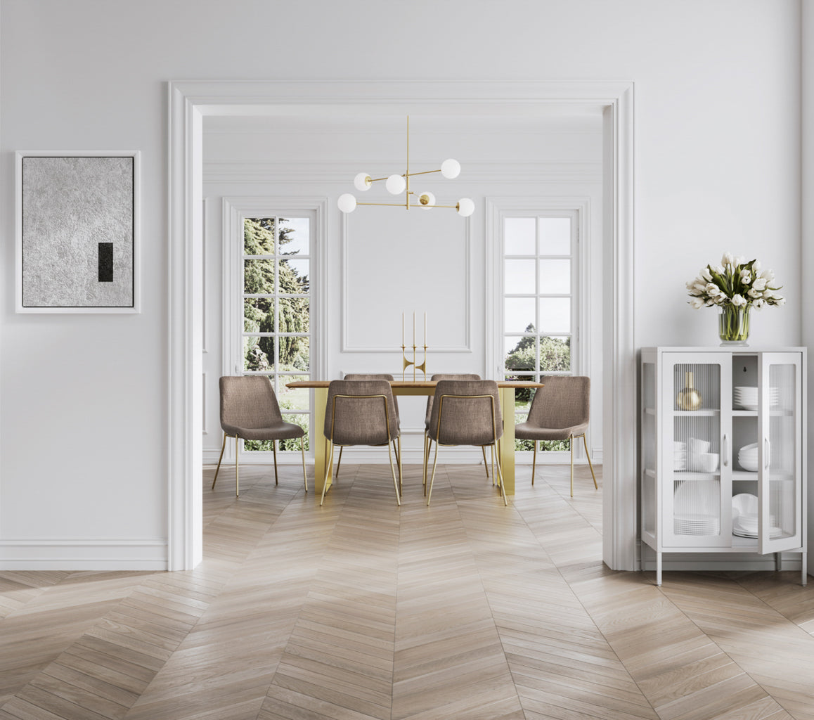 Harry Christian Home White Sleek Industrial Cabinet