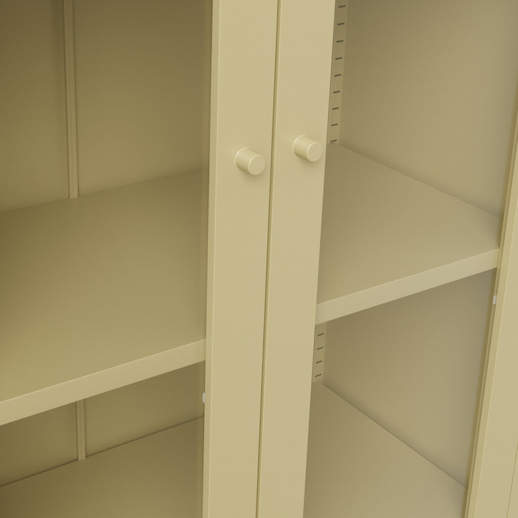 Harry Christian Home Tall Beige Display Cabinet