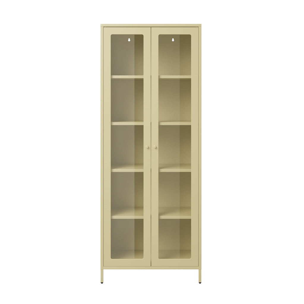 Harry Christian Home Tall Beige Display Cabinet