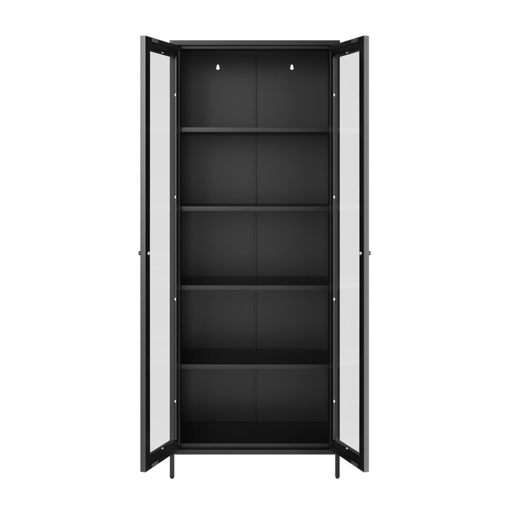 Harry Christian Home Tall Black Display Cabinet