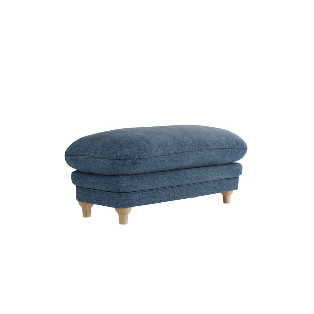Harry Christian Home Denim Blue Footstool