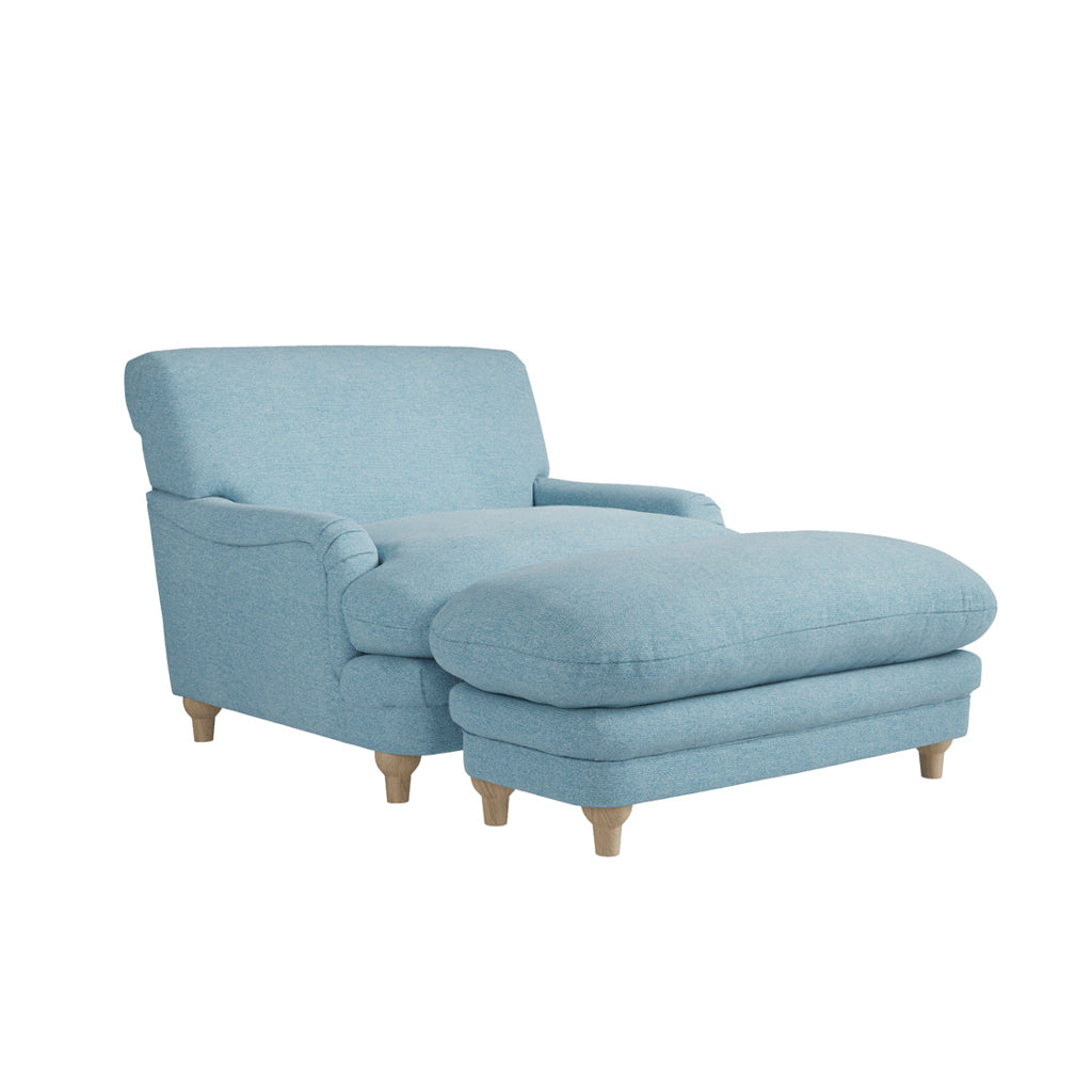 Harry Christian Home Duck Egg Blue Footstool
