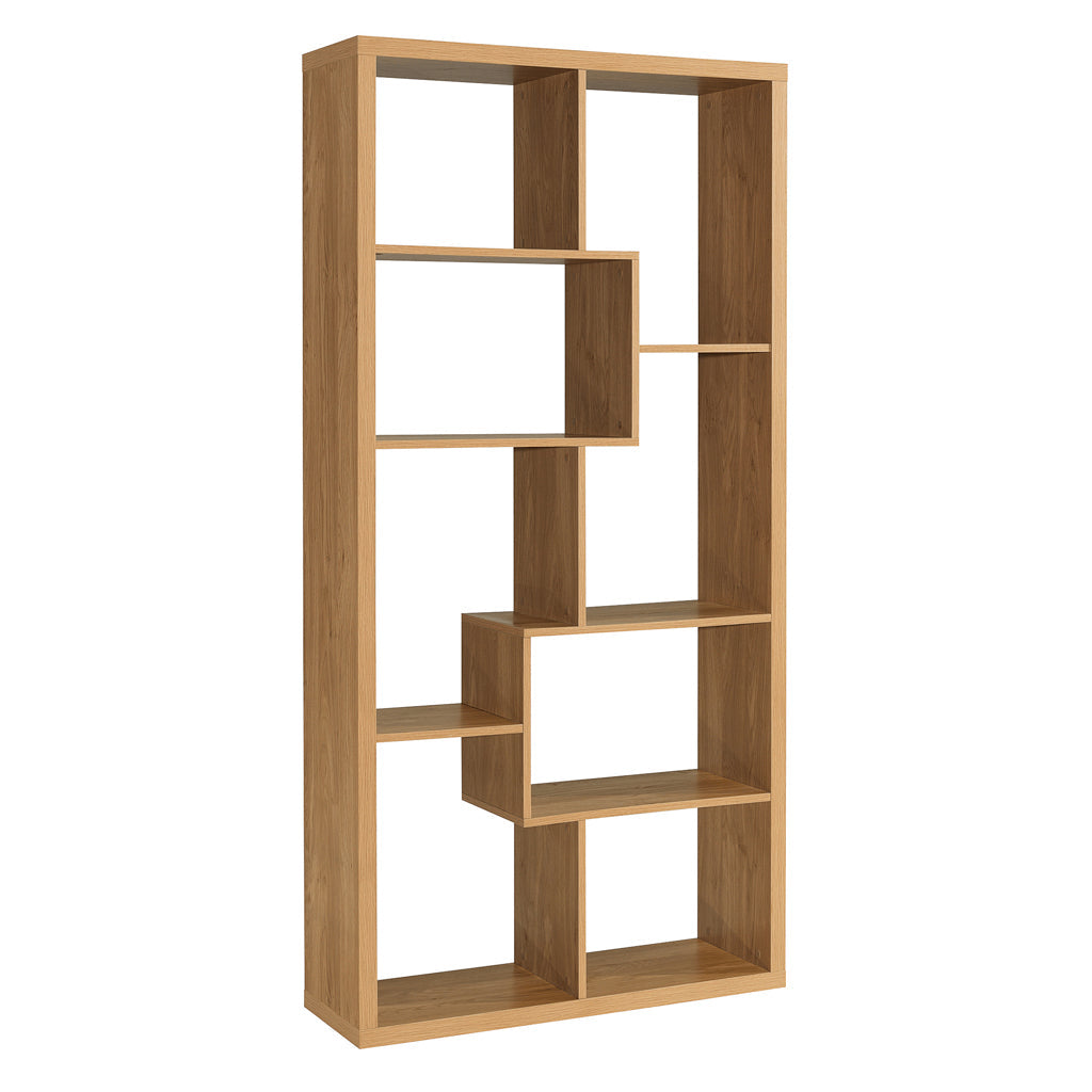 Harry Christian Home Light Oak Abstract Shelving Unit