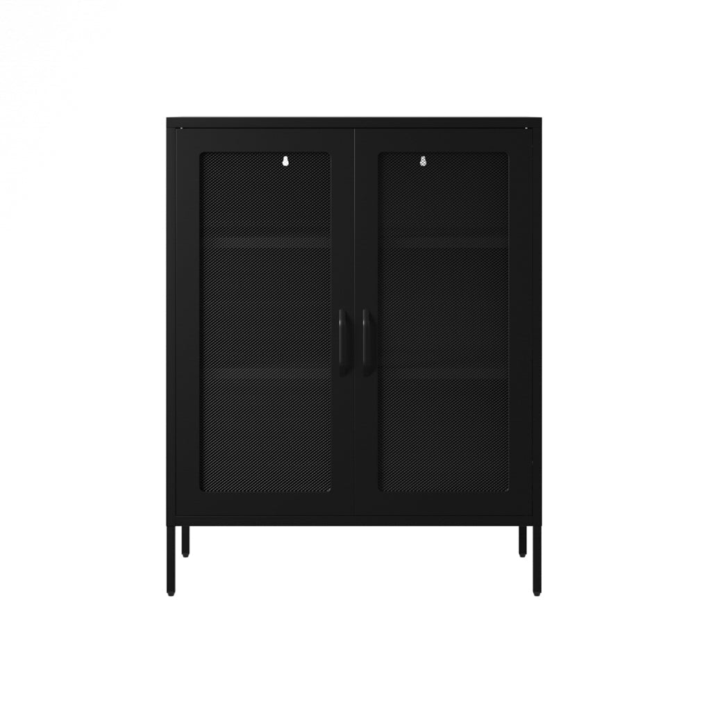 Harry Christian Home Matte Black Display Cabinet