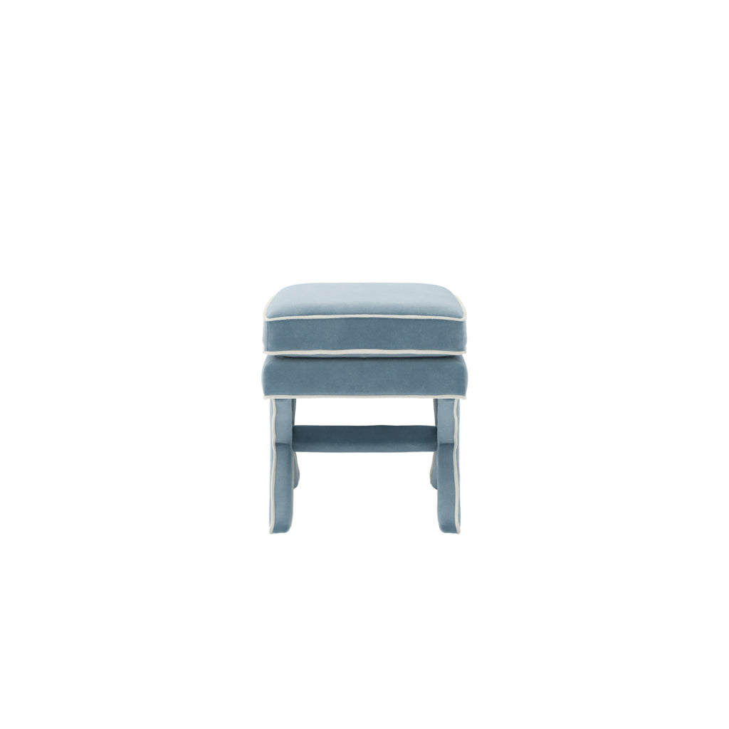 Harry Christian Home Malibu Blue Footstool