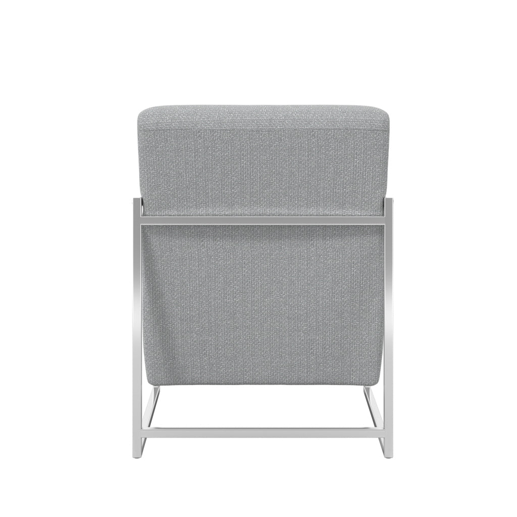 Harry Christian Home Grey And Silver Accent Chair