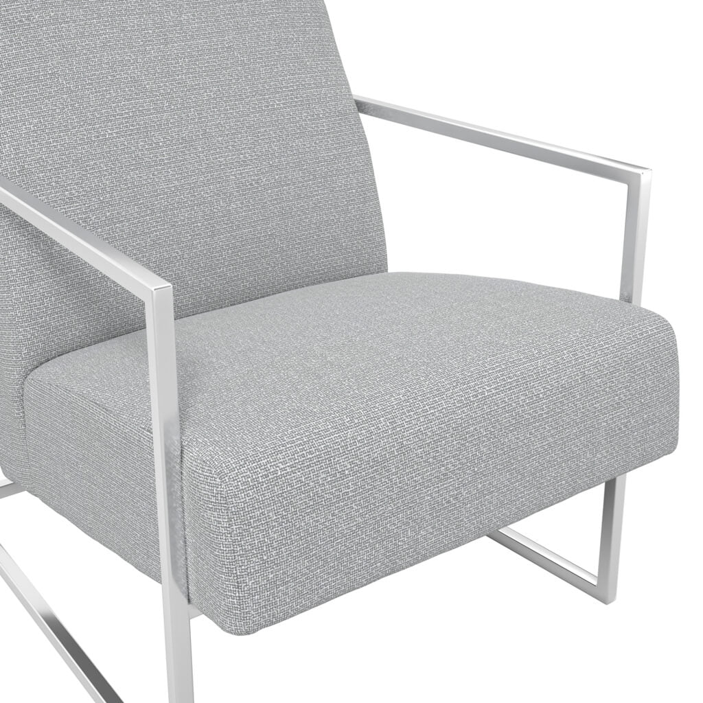 Harry Christian Home Grey And Silver Accent Chair