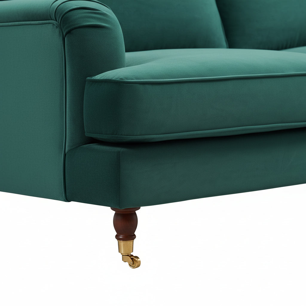 Olivia 2 Seater Sofa in Forest Green by Harry Christian Home
