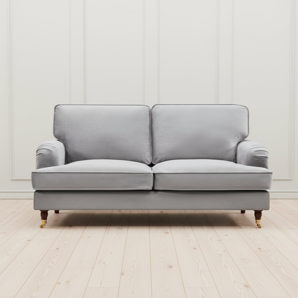 Olivia 2 Seater Sofa in Grey Velvet by Harry Christian Home