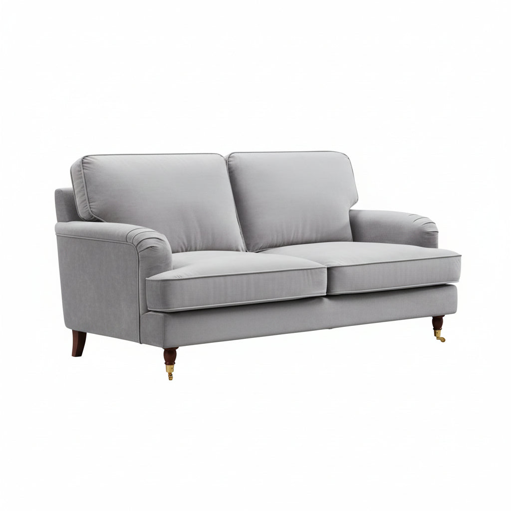 Olivia 2 Seater Sofa in Grey Velvet by Harry Christian Home