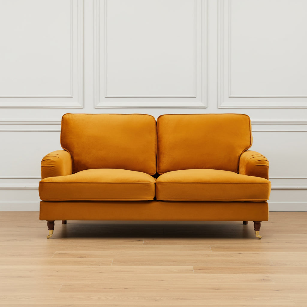 Olivia 2 Seater Sofa in Burnt Orange by Harry Christian Home