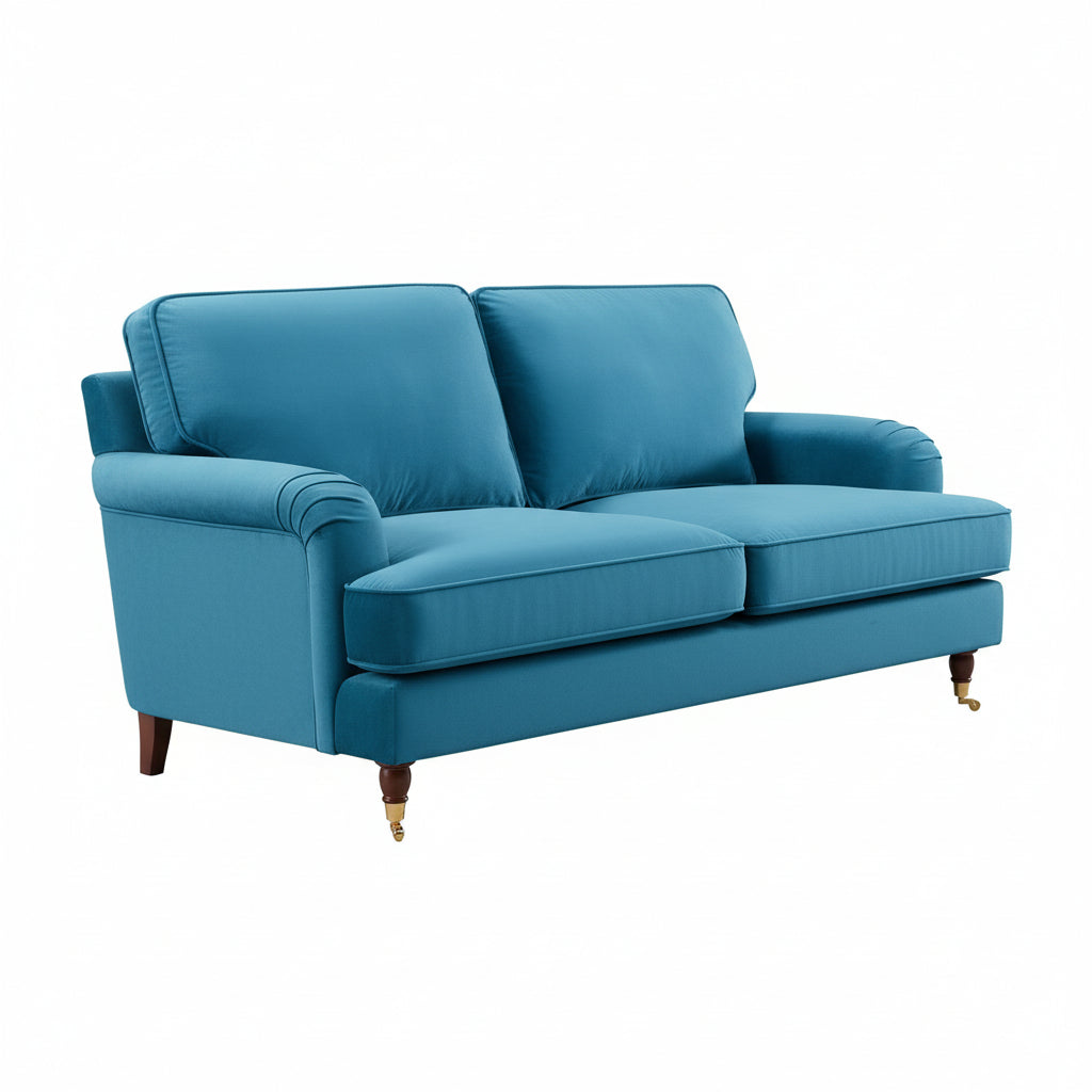 Olivia 2 Seater Sofa in Teal Velvet by Harry Christian Home