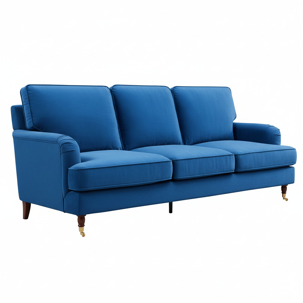 Olivia 3 Seater Sofa in Royal Blue Velvet by Harry Christian Home