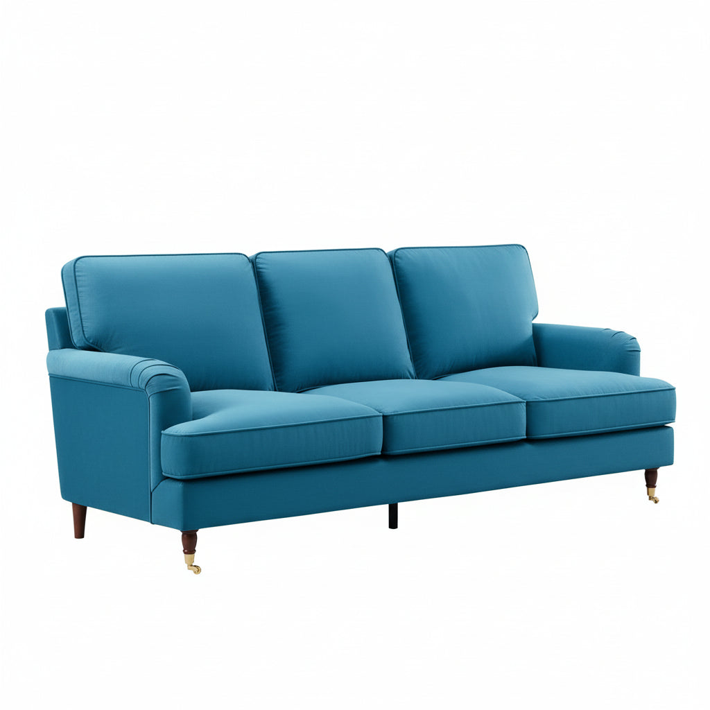 Olivia 3 Seater Sofa in Teal Velvet by Harry Christian Home