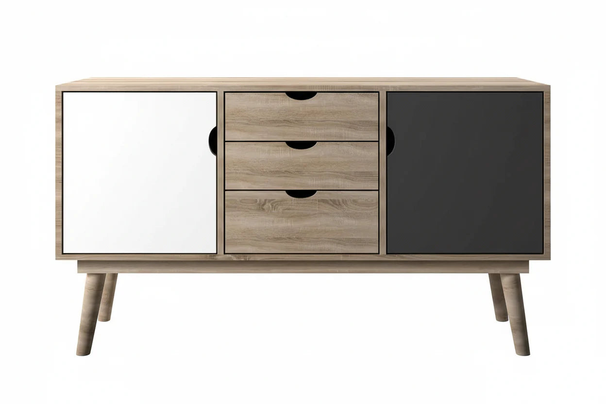 Harry Christian Home Grey Oak and White Living Room Furniture Set