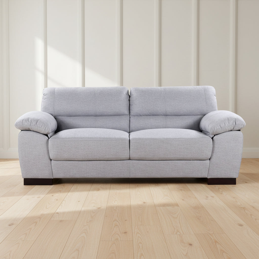 Smoke woven fabric 3 seater sofa