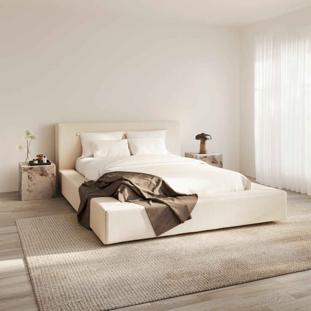 Harry Christian Home Soho White Clay Kingsize Bed