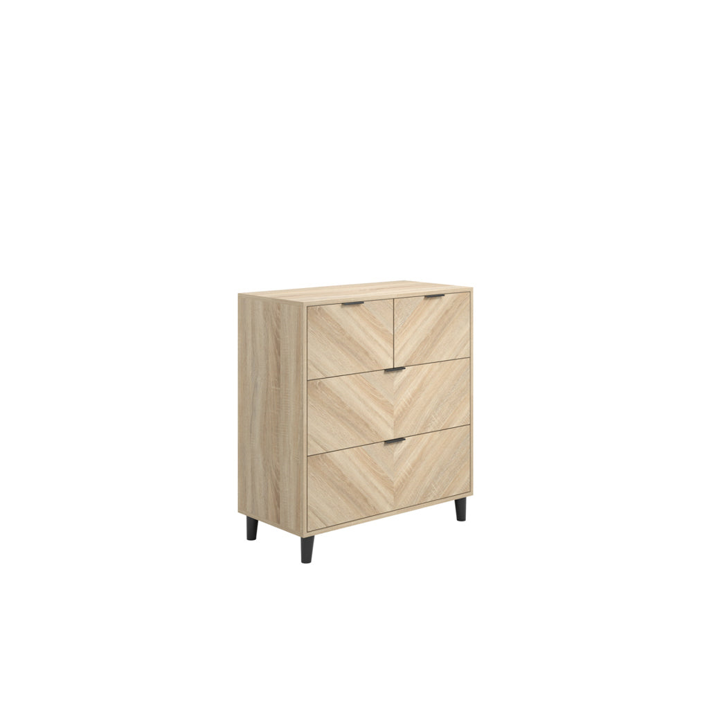 Harry Christian Home Chevron Pattern Chest Of Drawers