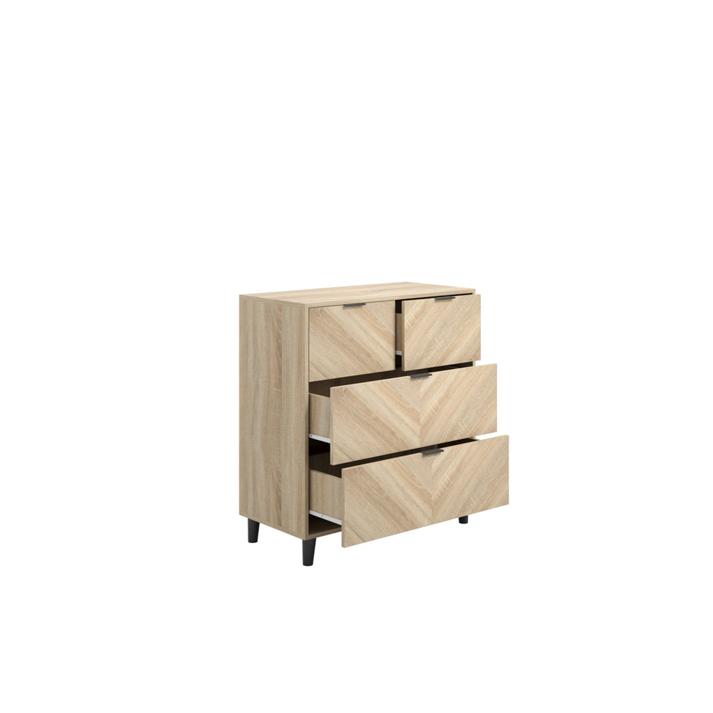 Harry Christian Home Chevron Pattern Chest Of Drawers