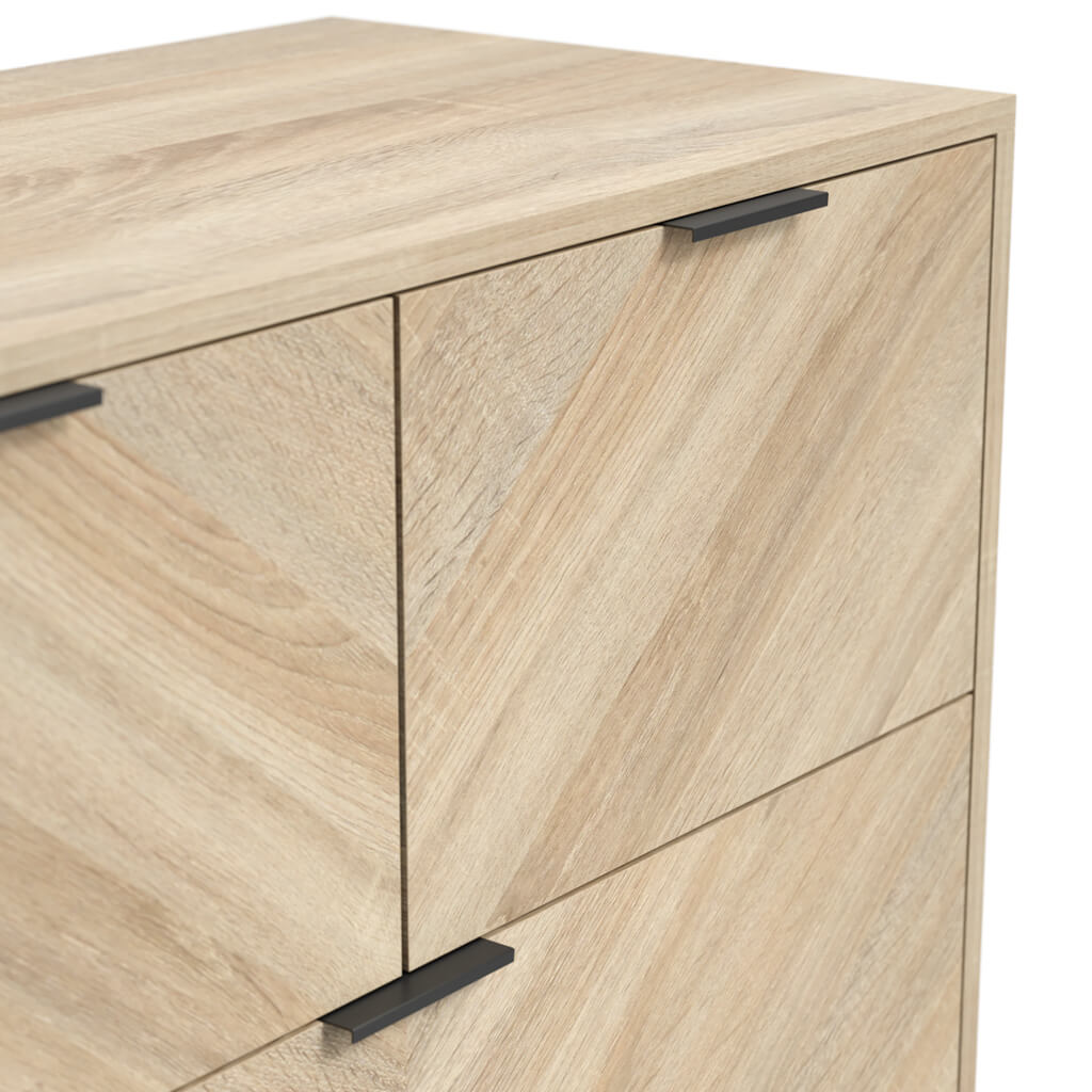 Harry Christian Home Chevron Pattern Chest Of Drawers
