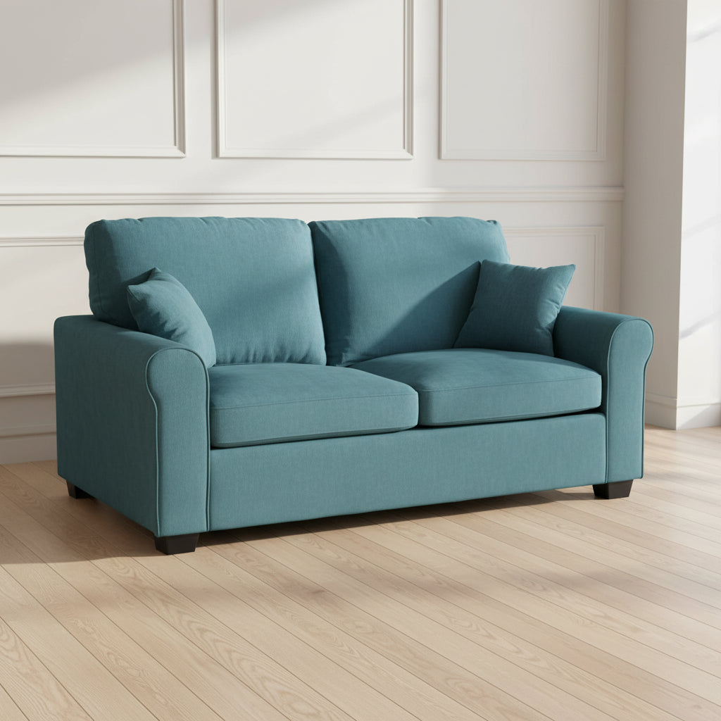 TEAL 2 SEATER SOFA BED