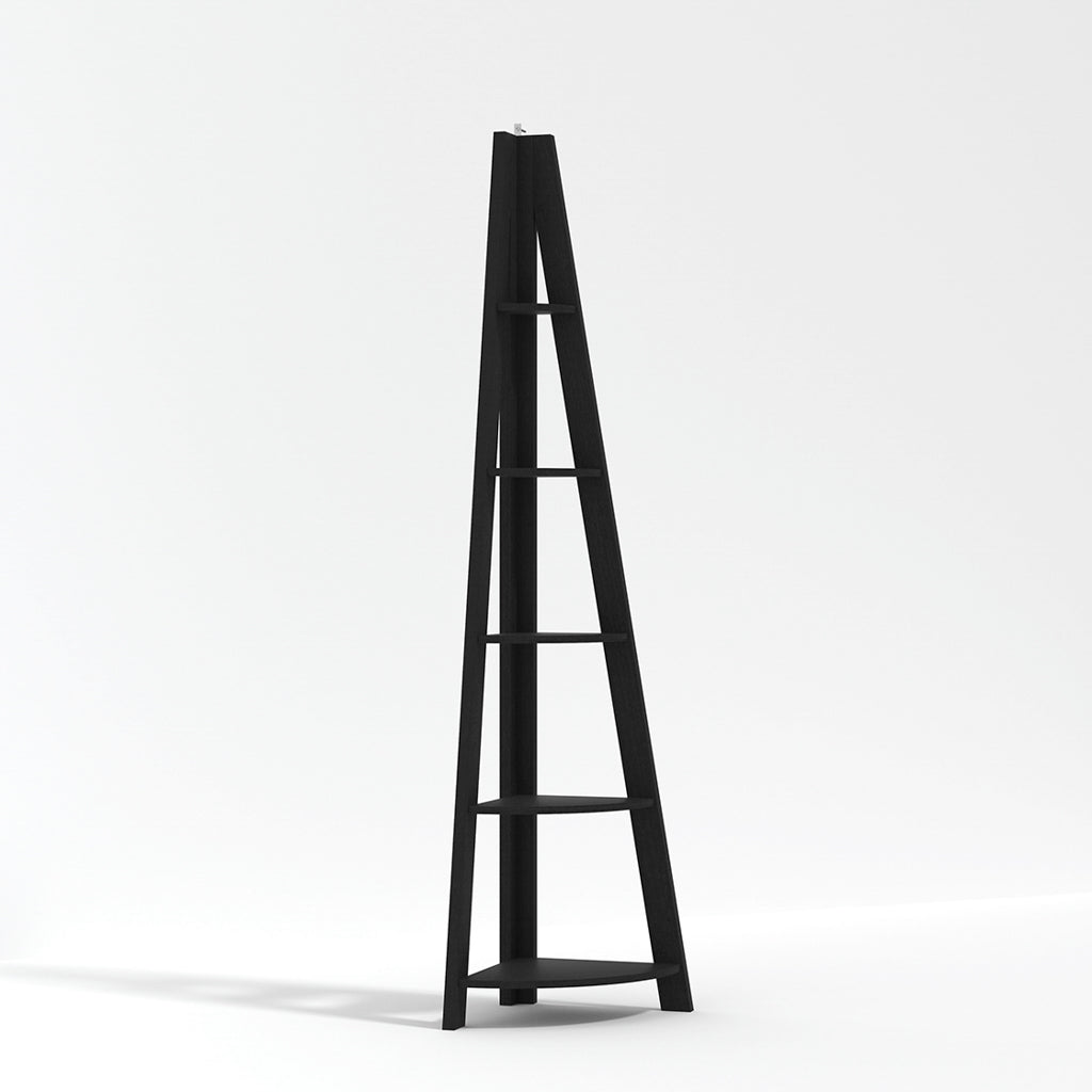 Harry Christian Home Essentials Black Corner Ladder Shelving Unit