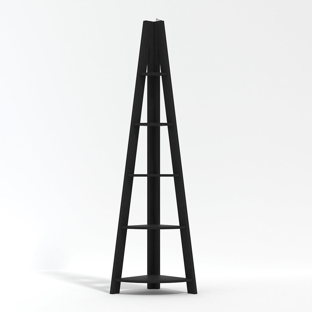 Harry Christian Home Essentials Black Corner Ladder Shelving Unit