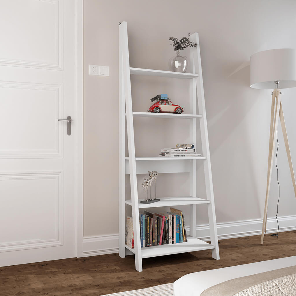 Harry Christian Home Essential White Ladder Bookcase