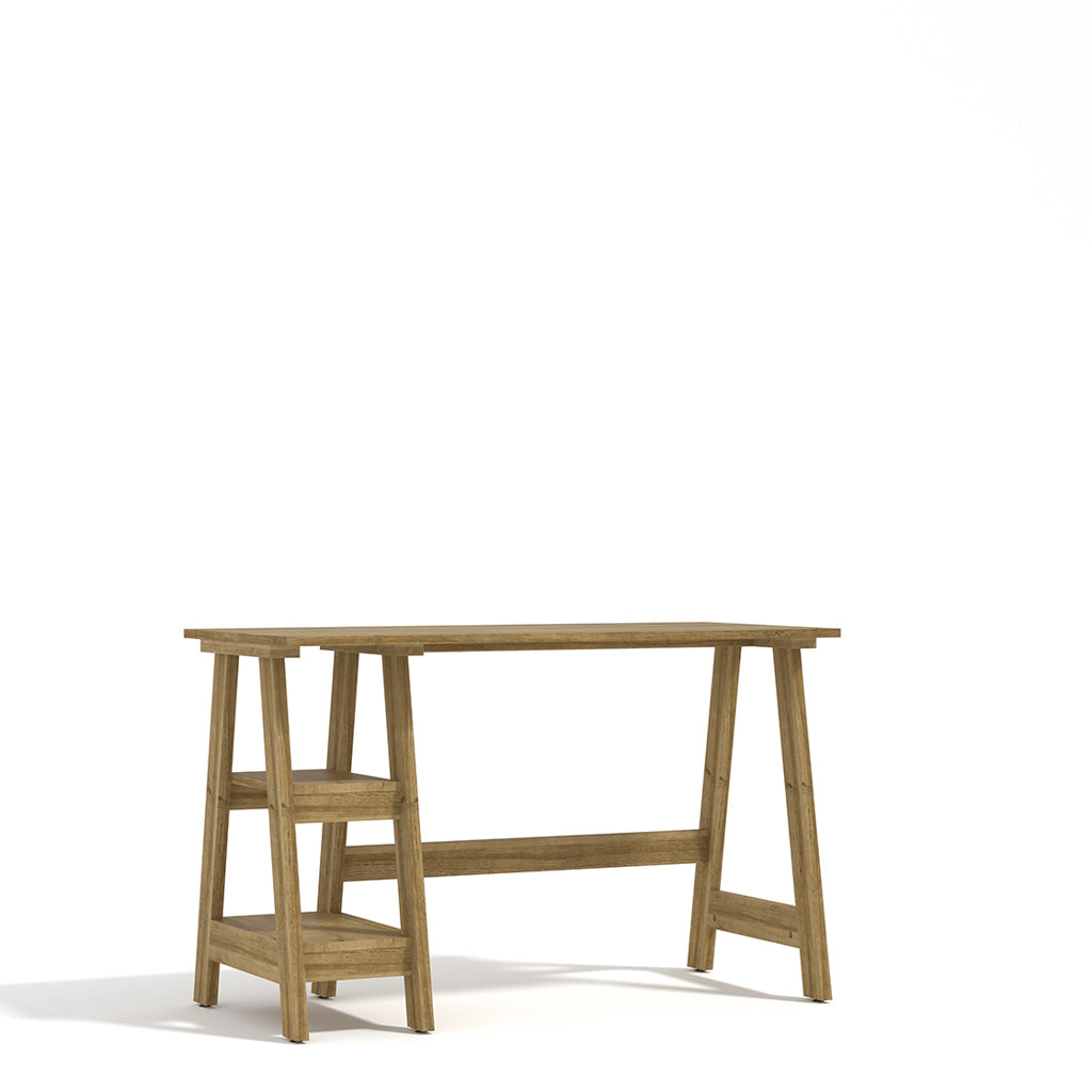 Harry Christian Home Essential Oak Workstation Desk