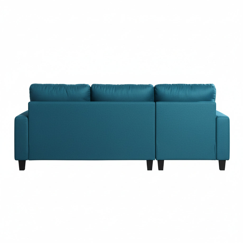 Teal Fabric Universal Corner Sofa