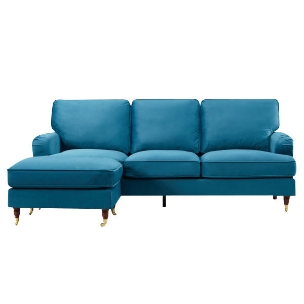 Olivia Teal Universal L Shape Corner Sofa by Harry Christian Home