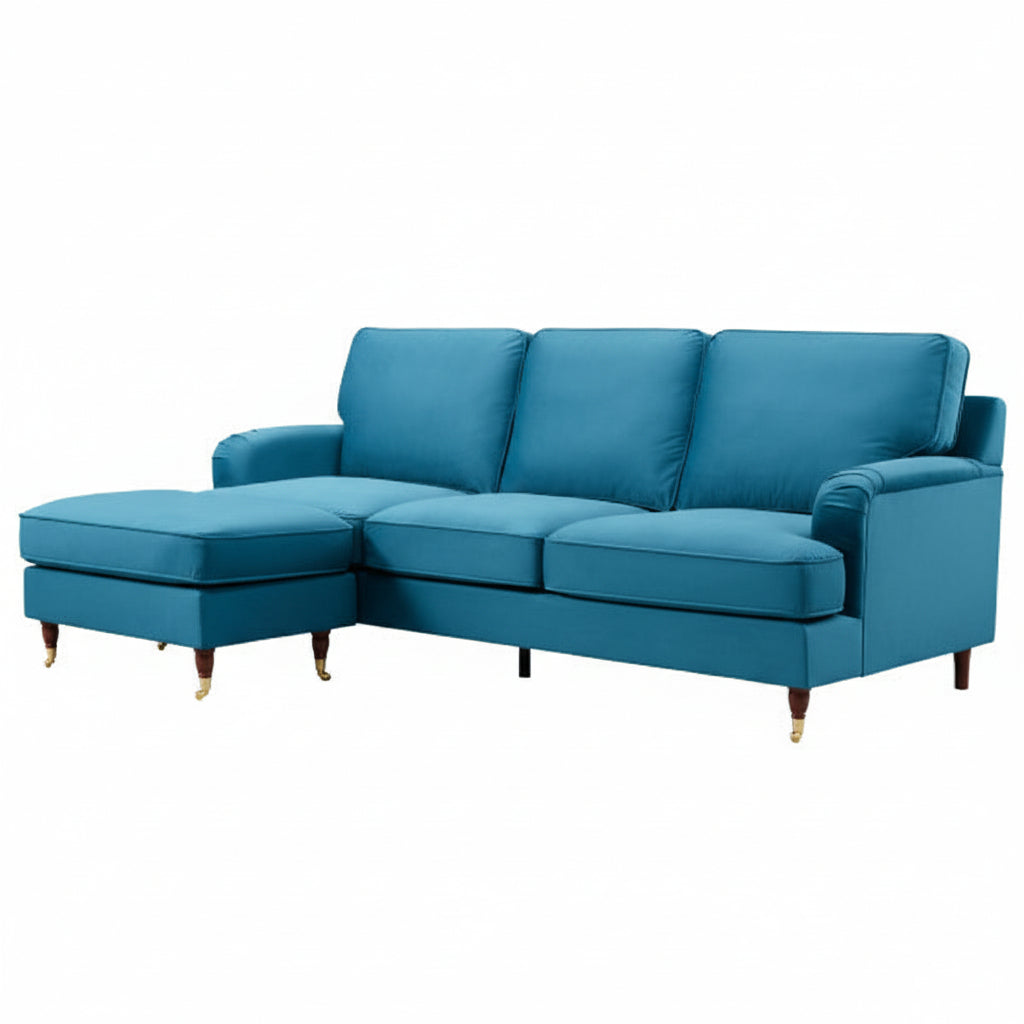 Olivia Teal Universal L Shape Corner Sofa by Harry Christian Home