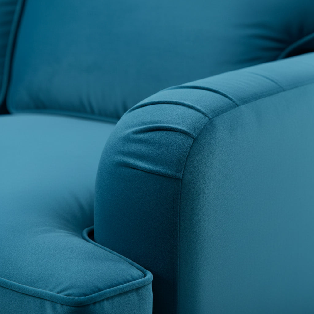 Olivia Teal Velvet U Shape Sofa by Harry Christian Home