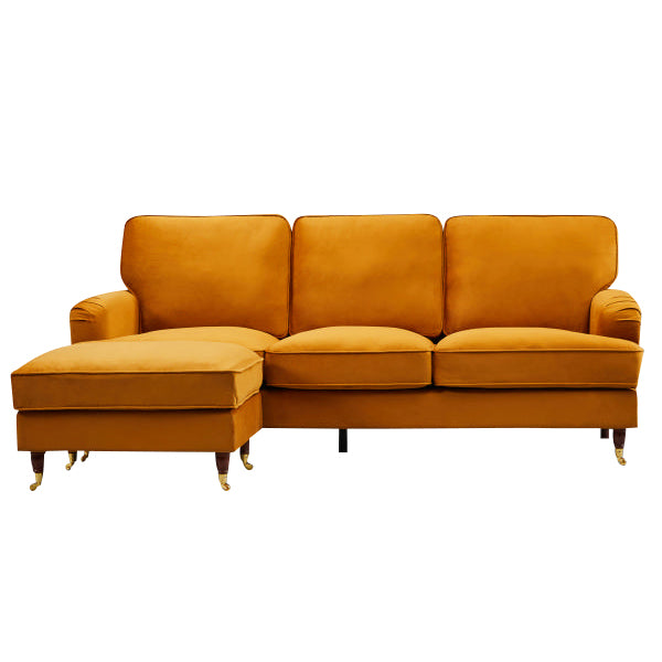 Olivia Burnt Orange Universal L Shape Corner Sofa by Harry Christian Home