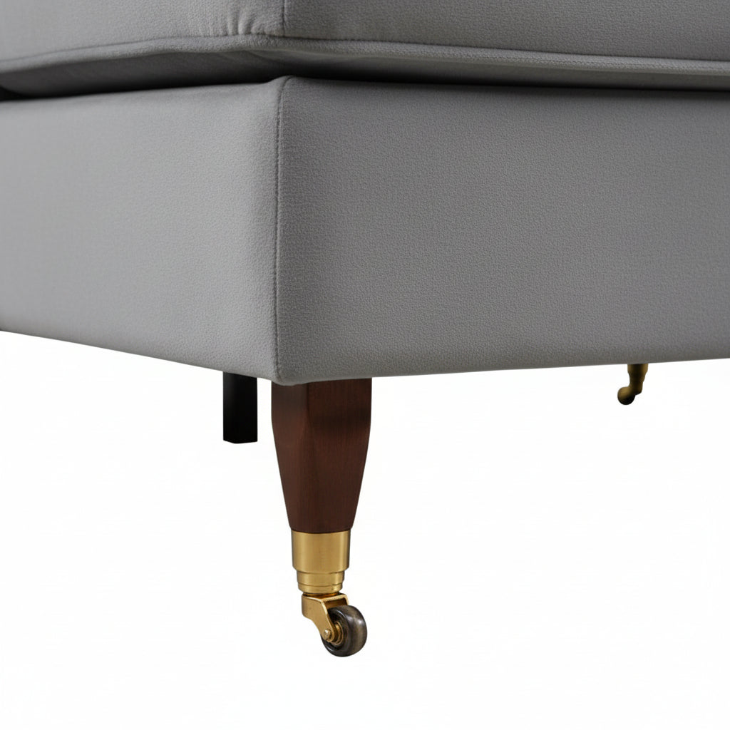 Olivia 3 Seater Sofa in Grey Velvet by Harry Christian Home