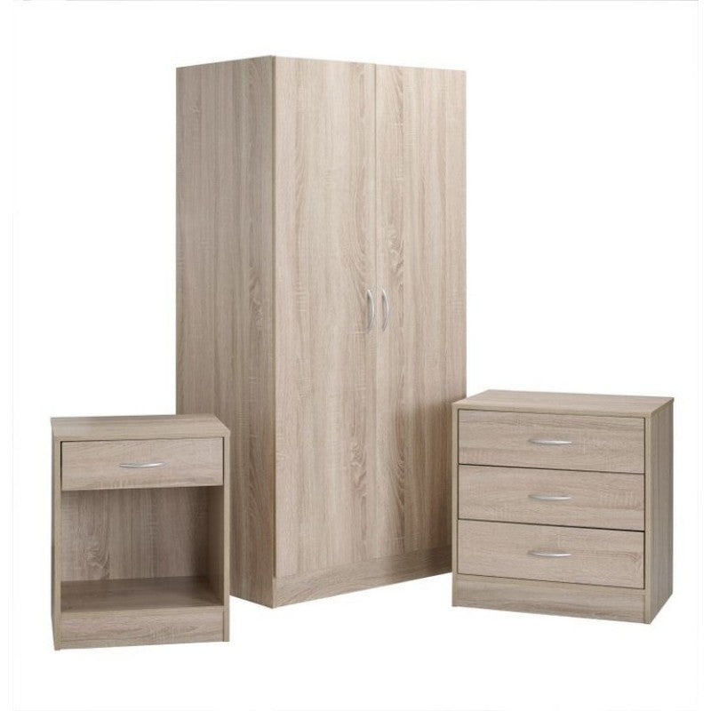 Harry Christian Home Devon Oak 3 Piece Bedroom Set