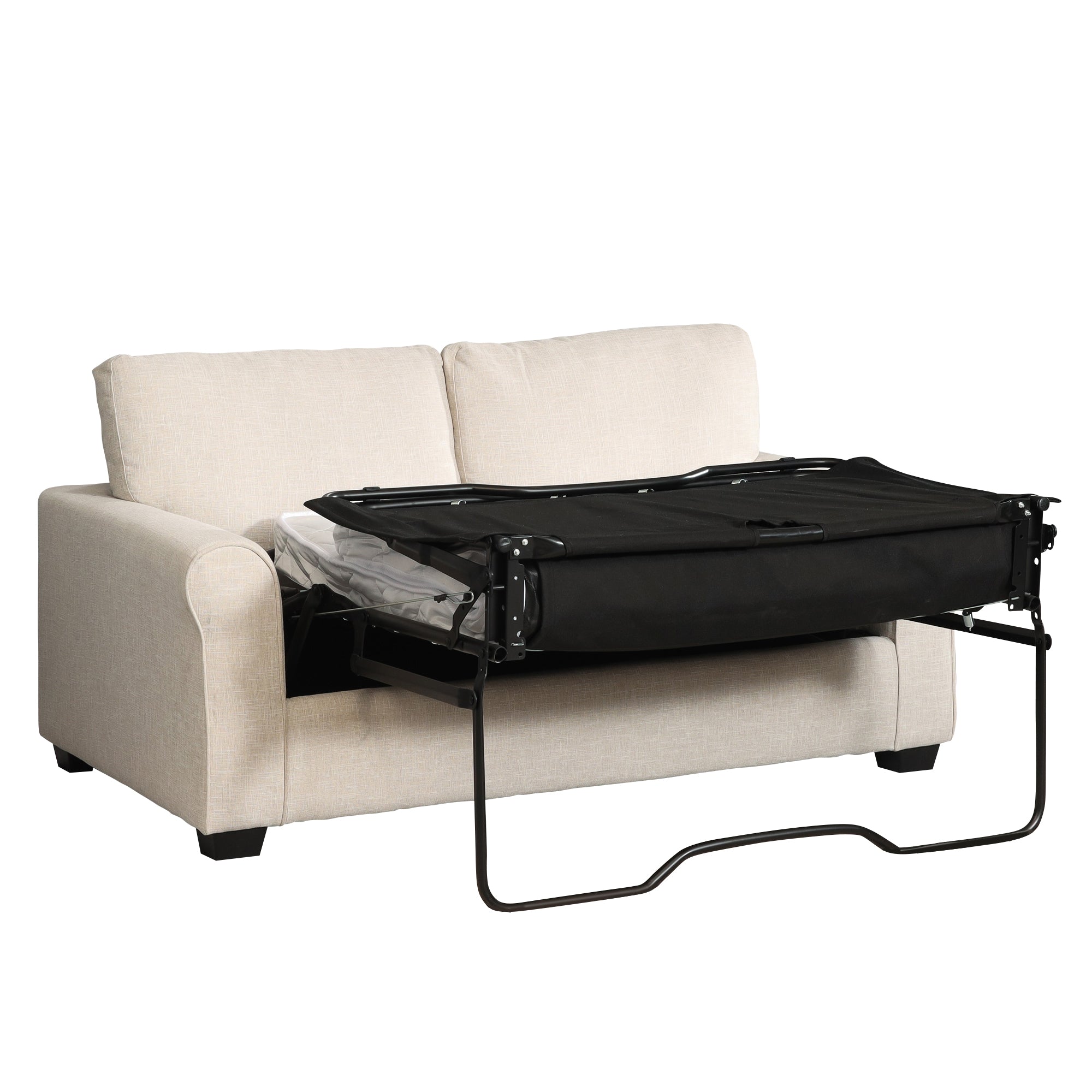 Beige Fabric 2 Seater Sofabed