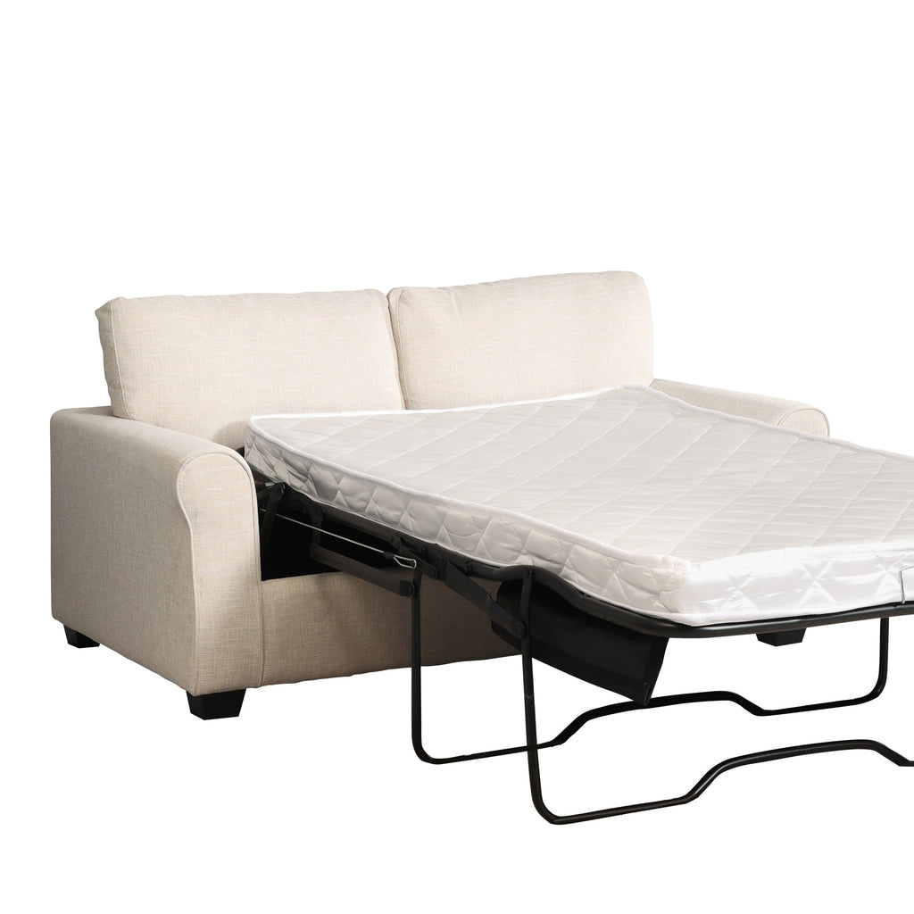 Beige Fabric 2 Seater Sofabed